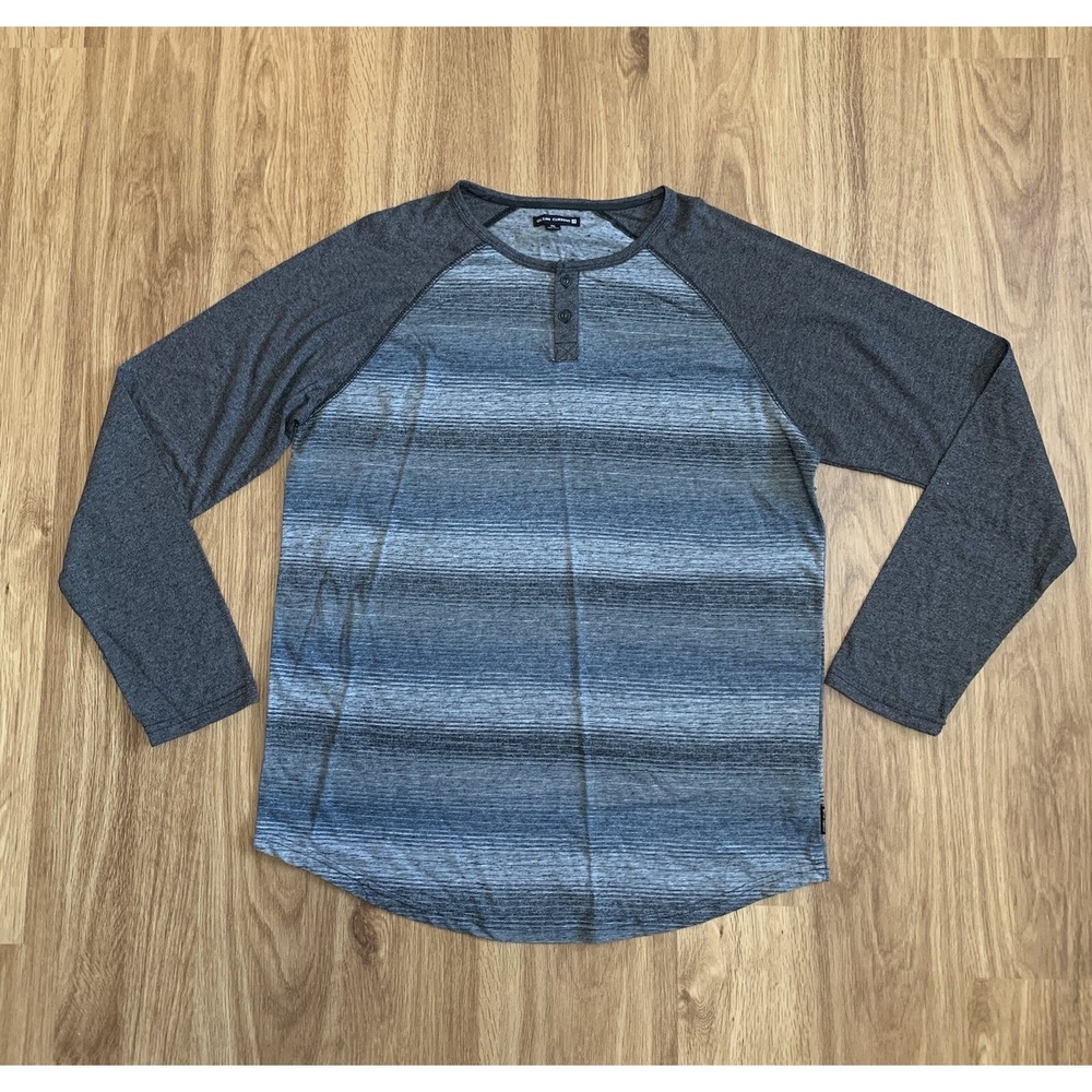 Ocean Current Striped Long Sleeve Henley. Men's Size XL New With Tags!